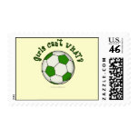 Soccer Ball in Green Stamps
