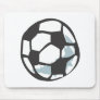 Soccer Ball in Hand drawn Style Mouse Pads