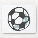 Soccer Ball in Hand drawn Style mousepads