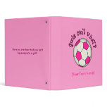 Soccer Ball in Pink Binders