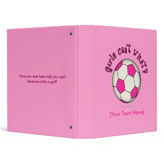 Soccer Ball in Pink Binders