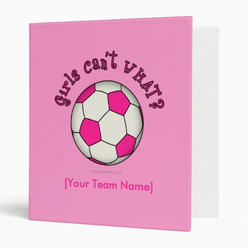 Soccer Ball in Pink Binders