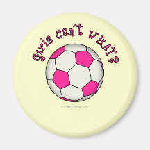 Soccer Ball in Pink Fridge Magnets