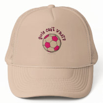 Soccer Ball in Pink Trucker Hat