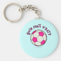 Soccer Ball in Pink Keychain
