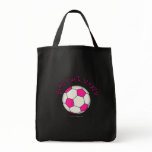 Soccer Ball in Pink Tote Bags