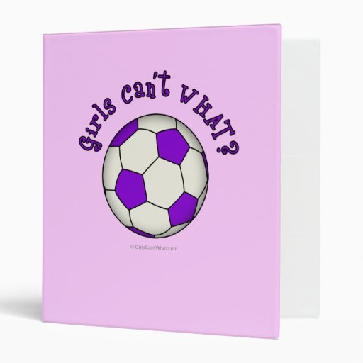 Soccer Ball in Purple Binder