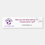 Soccer Ball in Purple Bumper Stickers