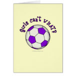 Soccer Ball in Purple Greeting Card