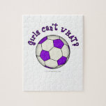 Soccer Ball in Purple Jigsaw Puzzles