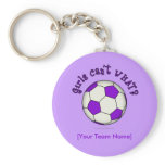 Soccer Ball in Purple Keychain
