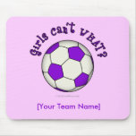 Soccer Ball in Purple Mousepad
