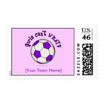 Soccer Ball in Purple stamps