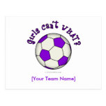 Soccer Ball in Purple Postcard
