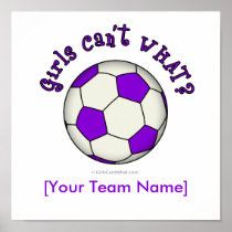 Soccer Ball in Purple posters