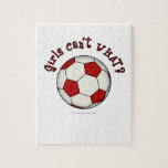 Soccer Ball in Red Jigsaw Puzzles