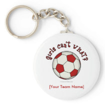 Soccer Ball in Red keychains