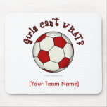 Soccer Ball in Red Mousepads
