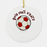 Soccer Ball in Red Ornaments