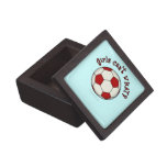 Soccer Ball in Red Premium Trinket Boxes