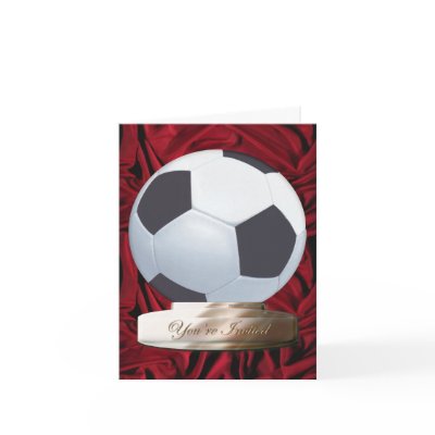 soccer ball invitation card by