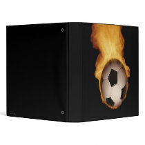 Soccer Ball On Fire Avery Binder by Paper_Products Soccer Ball On Fire Avery Binder