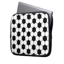 Soccer ball pattern background laptop sleeve