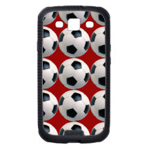 Soccer Ball Pattern on Red Samsung Galaxy S3 Case