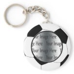 soccer ball photo key chains