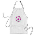 Soccer ball pink aprons by BryonTiffDesign Soccer ball pink aprons