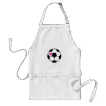Soccer Ball Pink Hrt aprons