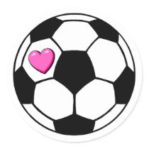 Soccer Ball Pink Hrt stickers by CelebrationZazzle Soccer Ball Pink Hrt stickers