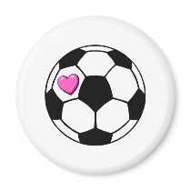 Soccer Ball (Pnk Hrt) magnets by TeeZazzle Soccer Ball (Pnk Hrt) magnets