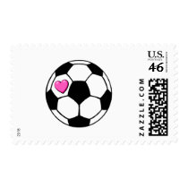 Soccer Ball (Pnk Hrt) postage by TeeZazzle Soccer Ball (Pnk Hrt) postage