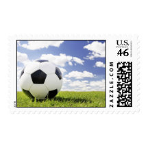 soccer ball postage stamp