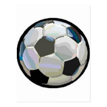 soccer ball postcard