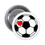 Soccer Ball (Red Heart) Pins