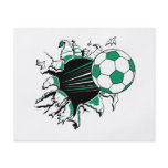 soccer ball ripping thru personalized flyer