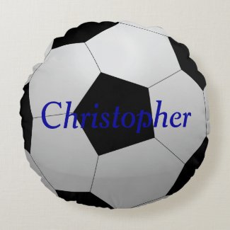 Soccer Ball Round Pillow