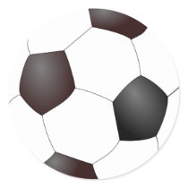 Soccer Ball Round Sticker