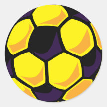 Soccer Ball Round Stickers