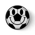 Soccer Ball Smiley Face buttons by icunow Soccer Ball Smiley Face buttons