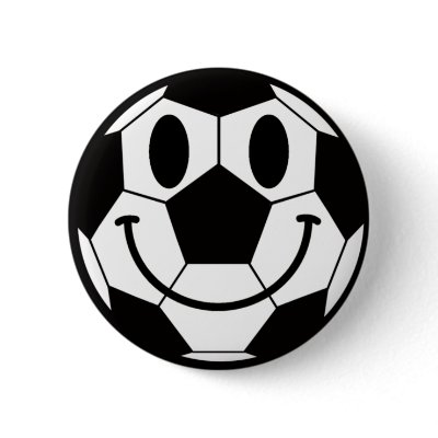 Soccer Ball Smiley Face Pin
