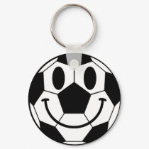 Soccer Ball Smiley Face Keychain by icunow Soccer Ball Smiley Face Keychain