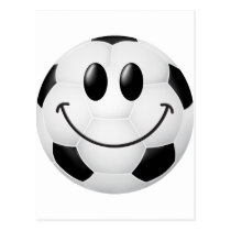 Soccer Ball Smiley Face postcards