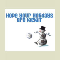 Soccer Ball Snowman Christmas t-shirts