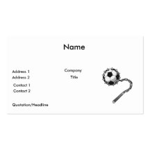 soccer ball spike mace graphic business card templates