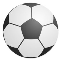 Soccer Ball Round Stickers