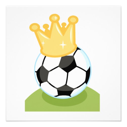 Soccer Ball Wearing Crown T-shirts and Gifts Custom Announcements