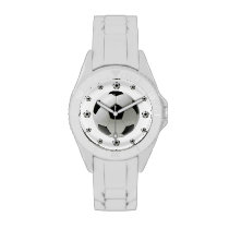 Soccer Ball White Sporty Watch at Zazzle
